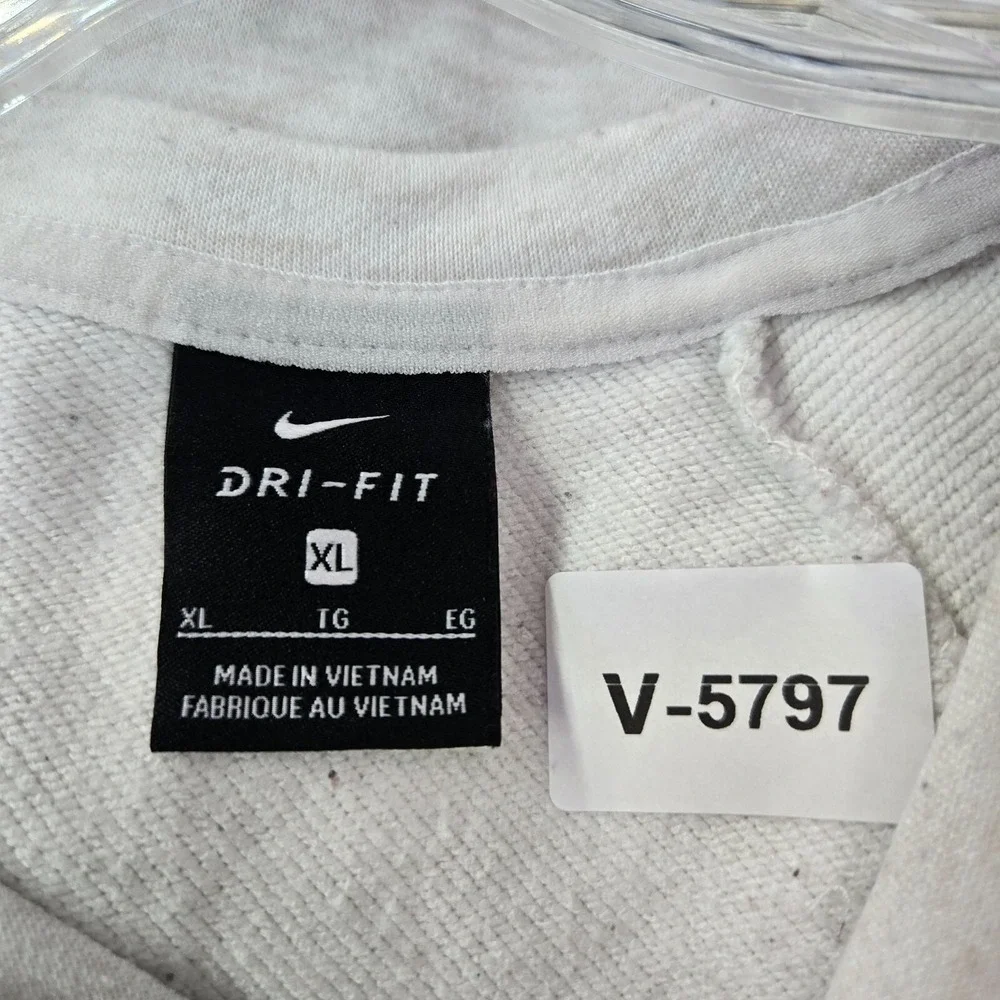 Nike Women Sweatshirt‎ XL White Center Swoosh Dri Fit Cropped Logo Pullover